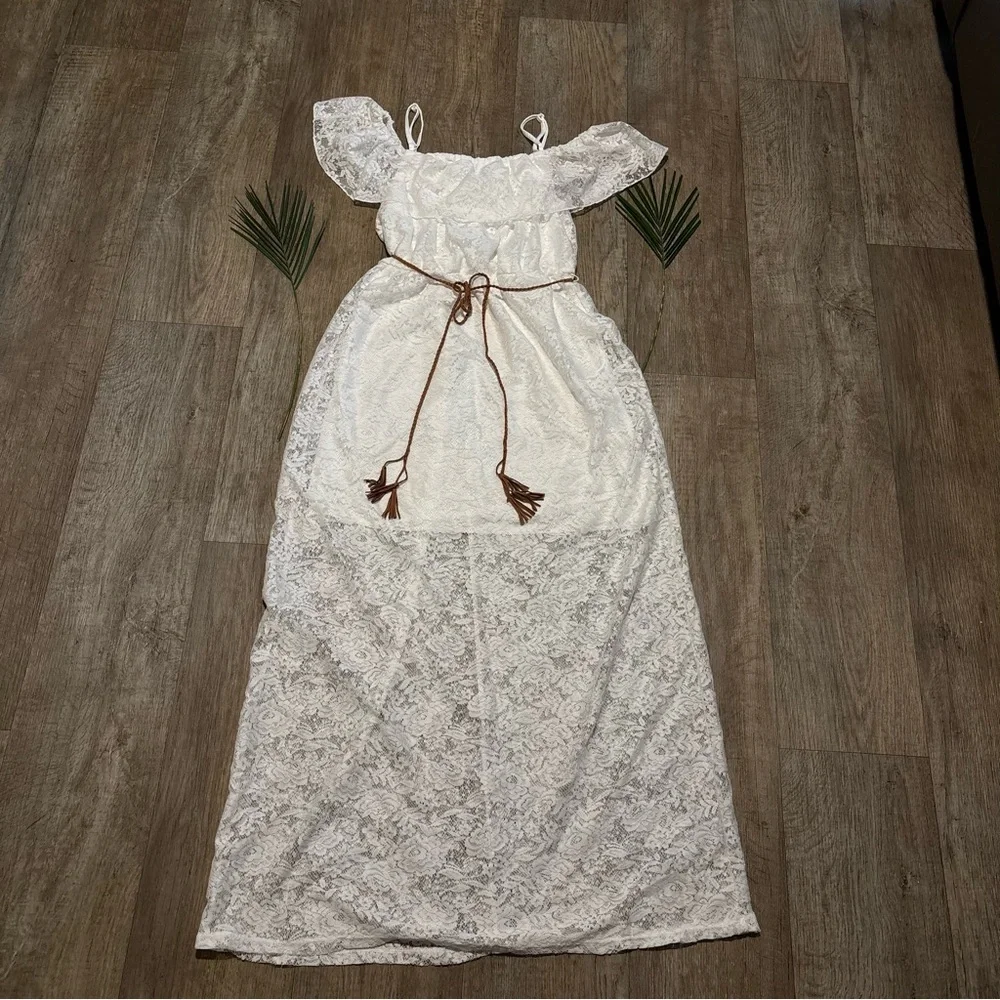 Bailey Blue White Lace Dress - Picture 2 of 9